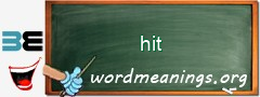 WordMeaning blackboard for hit